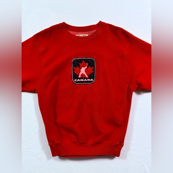 Free ship - Canada Hockey Red Crewneck Sweater - Picture 3 of 9